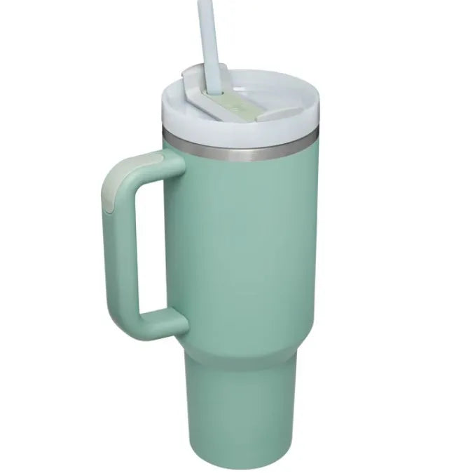 Elegant Bay Leaf Tumbler – 40oz Soft Matte Finish