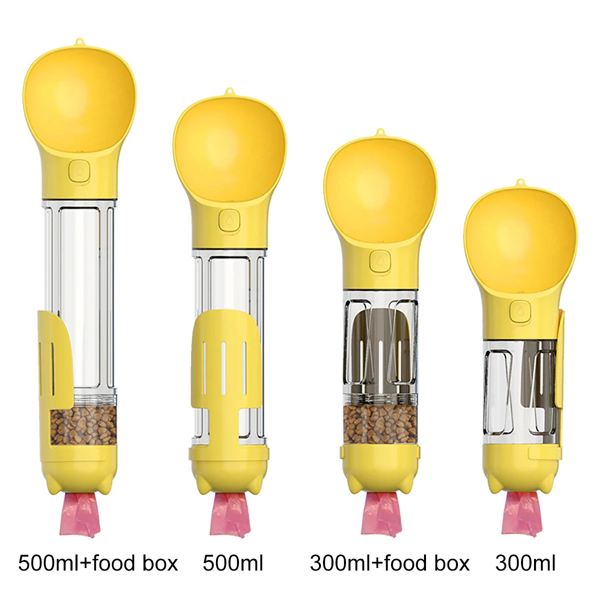 3-in-1 Portable Pet Water Bottle & Feeder – Drink, Food & Poop Dispenser for Dogs