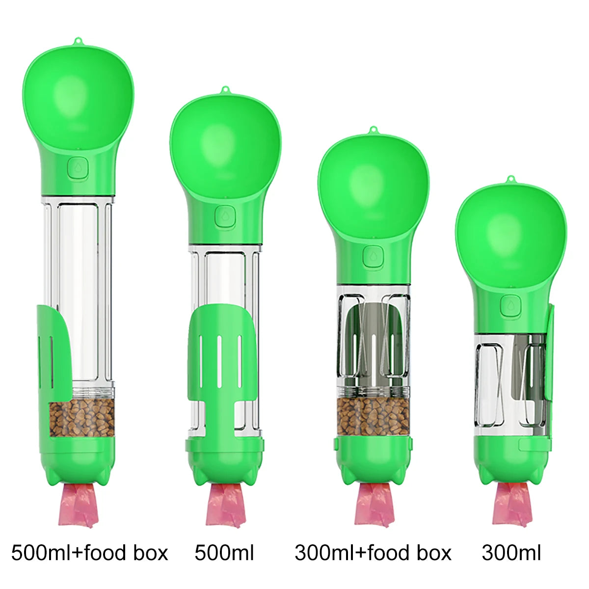 3-in-1 Portable Pet Water Bottle & Feeder – Drink, Food & Poop Dispenser for Dogs