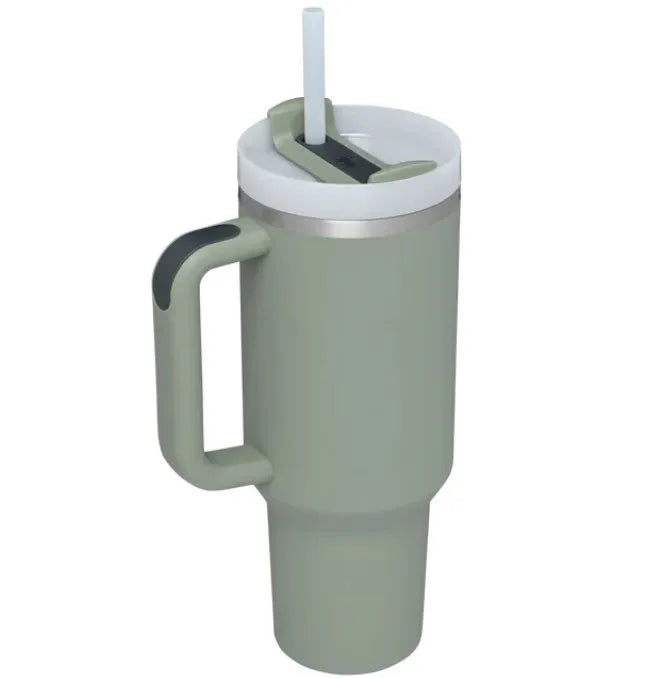 Elegant Bay Leaf Tumbler – 40oz Soft Matte Finish