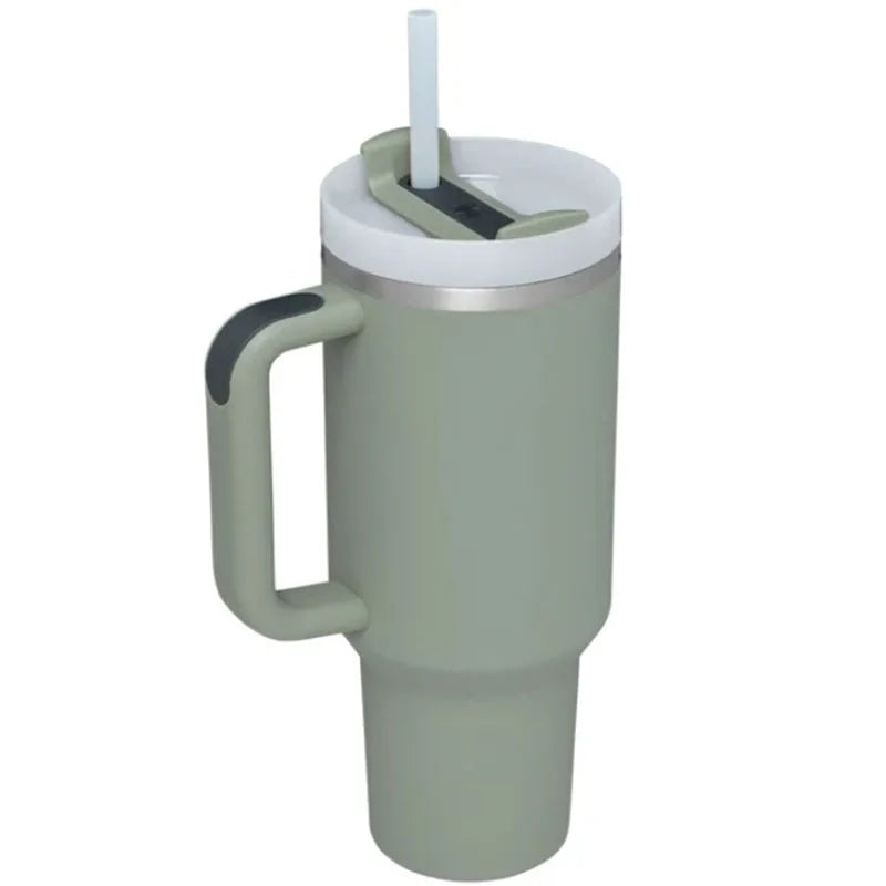 Elegant Bay Leaf Tumbler – 40oz Soft Matte Finish