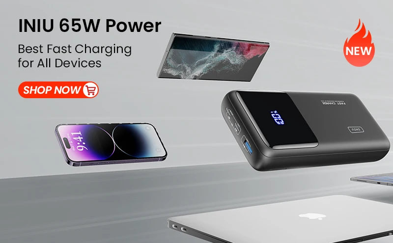 Power Bank 10000mAh, 3-Port Design