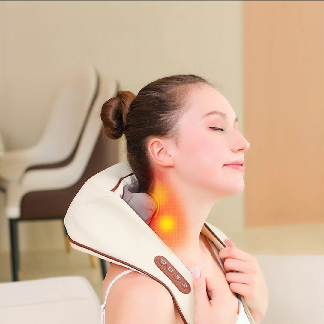 Wireless Neck & Shoulder Massager – Brushless Motor, Kneading Massage Shawl