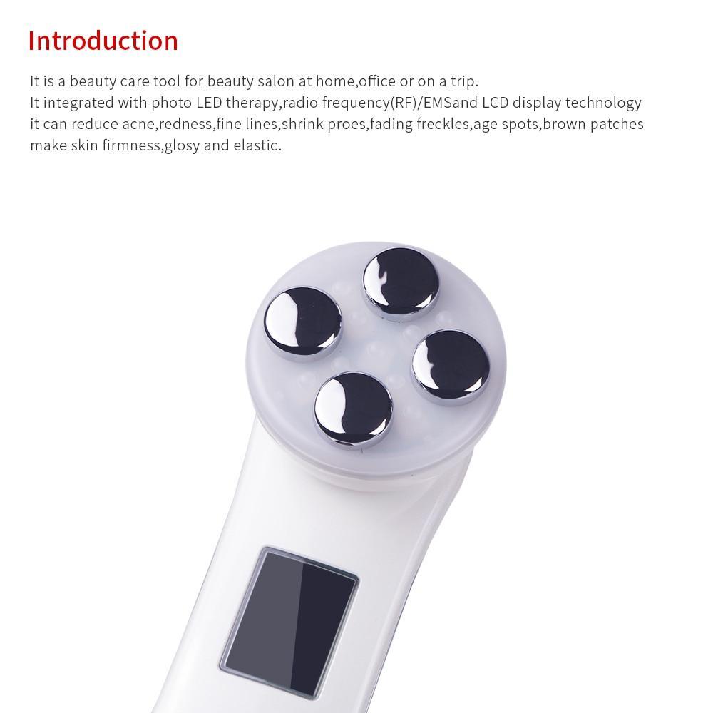 Led Phototherapy and Radiofrequency Facial Treatment Device - 5 in 1