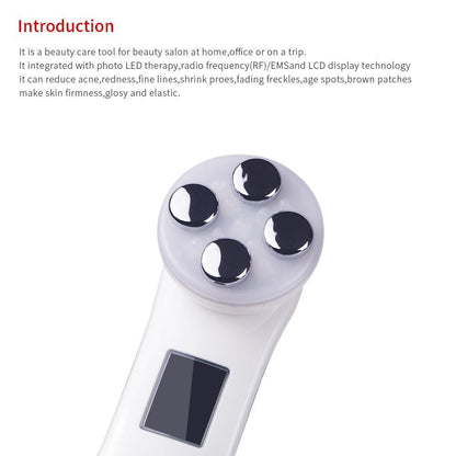 Led Phototherapy and Radiofrequency Facial Treatment Device - 5 in 1