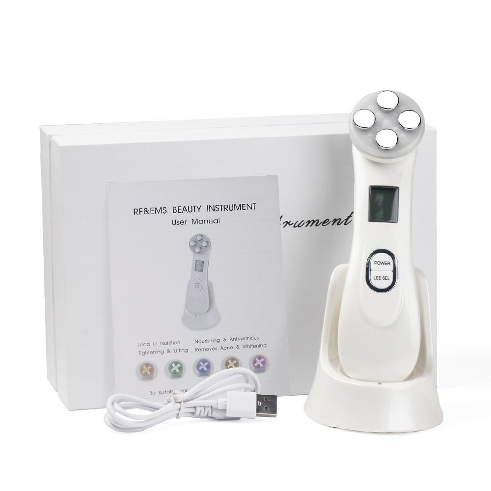 Led Phototherapy and Radiofrequency Facial Treatment Device - 5 in 1