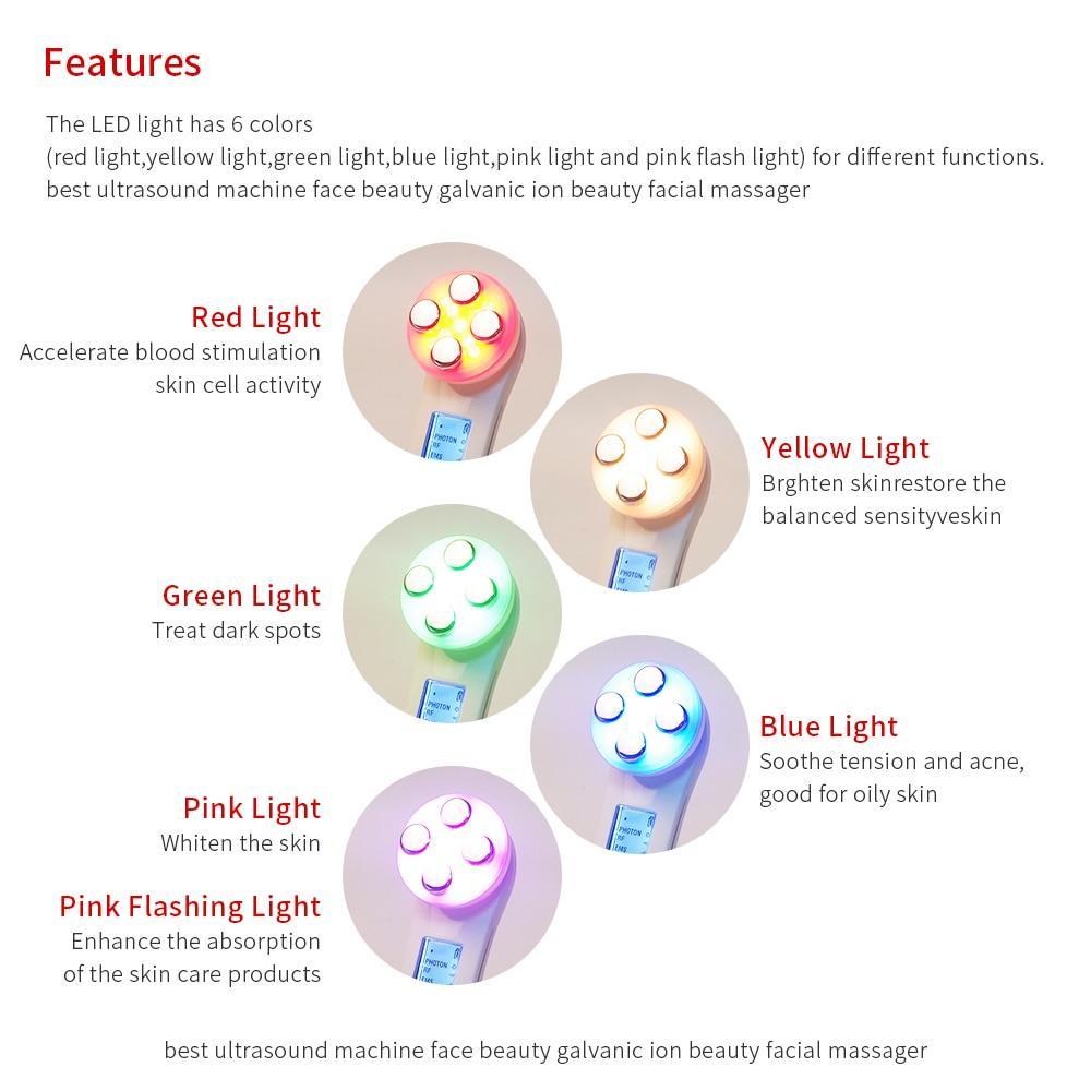 Led Phototherapy and Radiofrequency Facial Treatment Device - 5 in 1