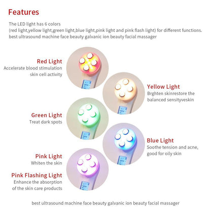 Led Phototherapy and Radiofrequency Facial Treatment Device - 5 in 1