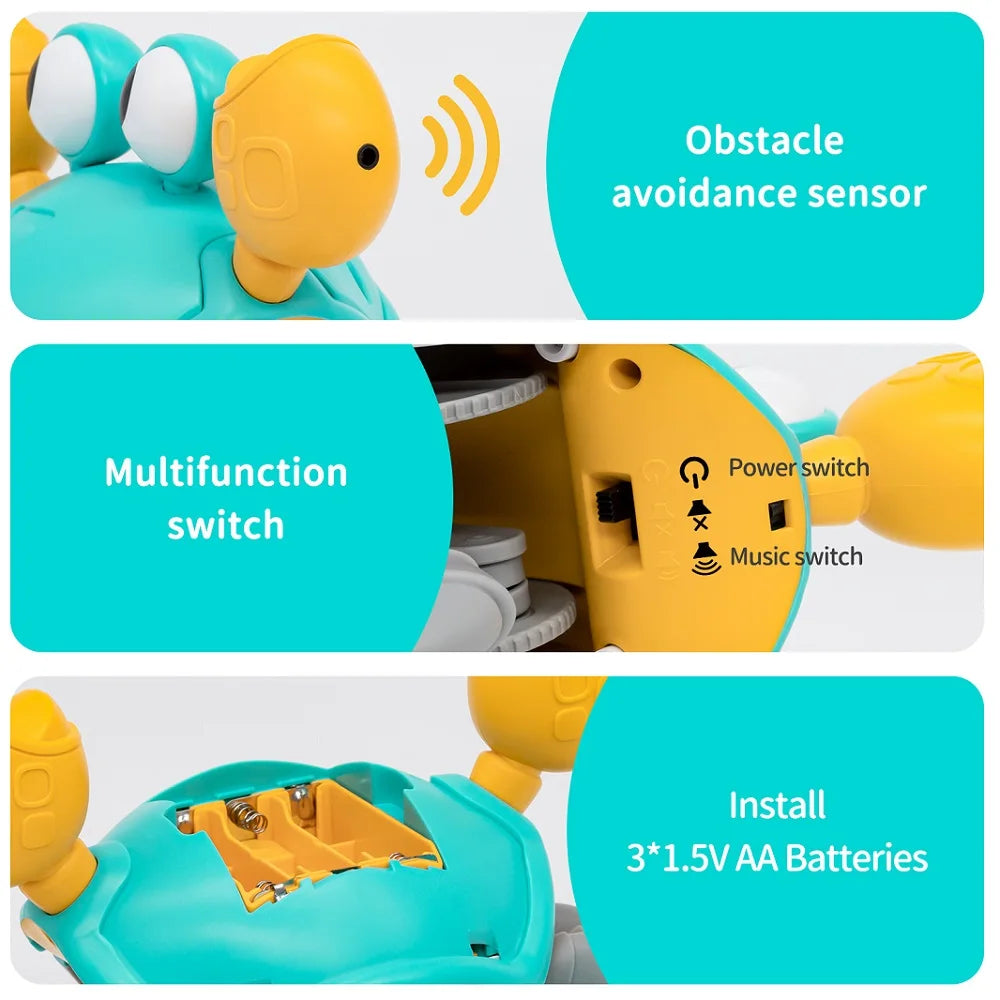 Dancing Crab Interactive Toy – Crawling & Escape Fun for Babies