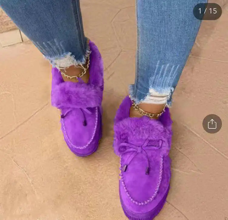 Women's Furry Cotton Shoe for Winter