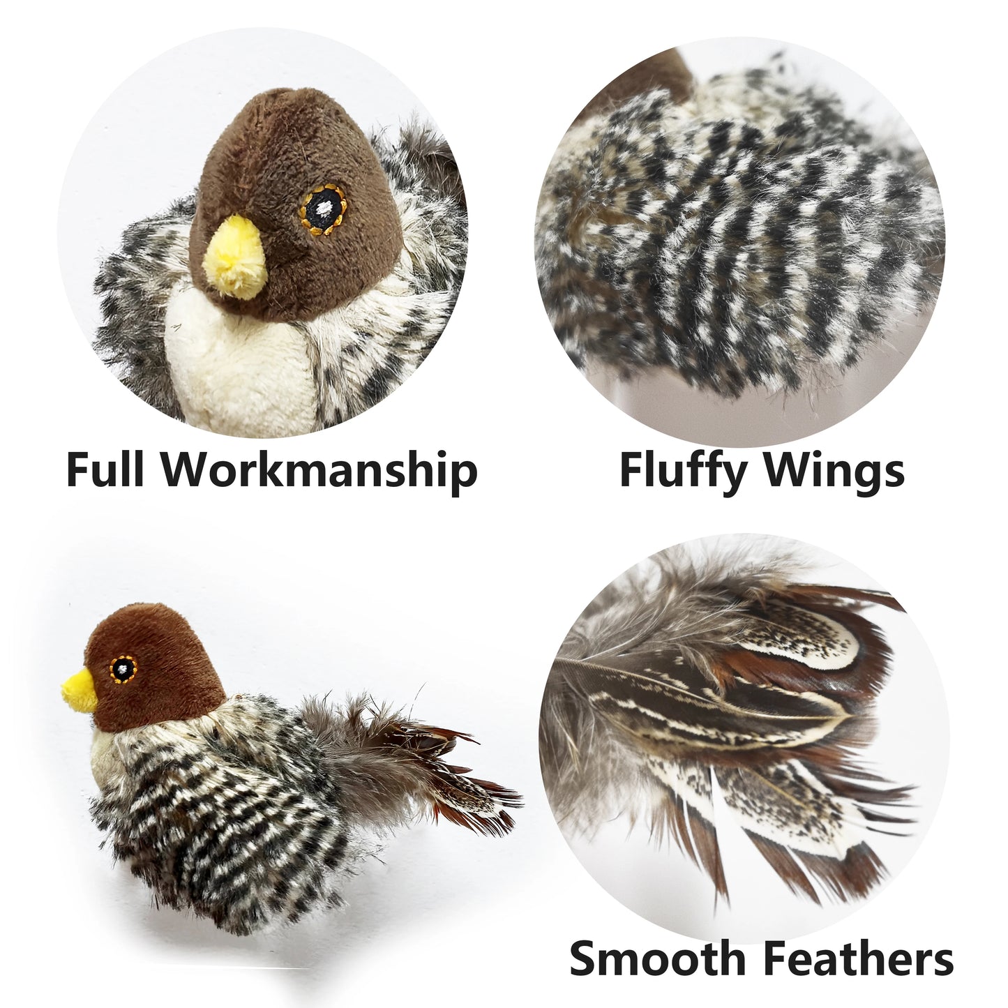 Interactive Bird Toy for Cats with Sound and Catnip