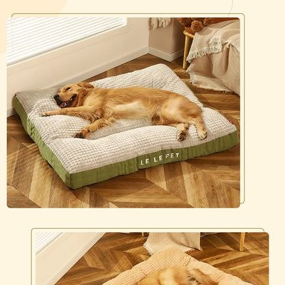 Warm Dog Bed – Soft Fleece Blanket & Detachable Cushion for Pets