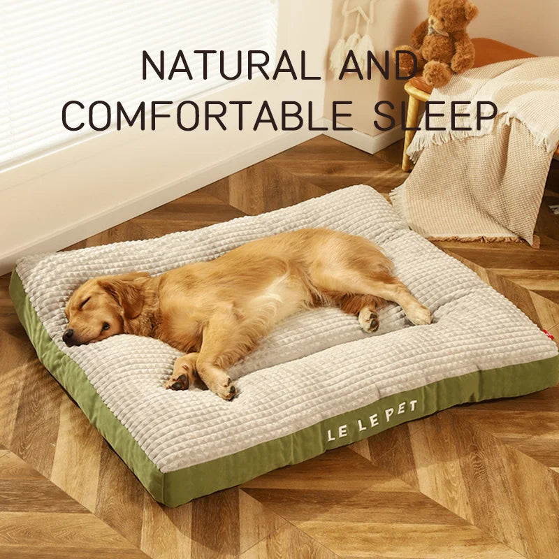 Warm Dog Bed – Soft Fleece Blanket & Detachable Cushion for Pets
