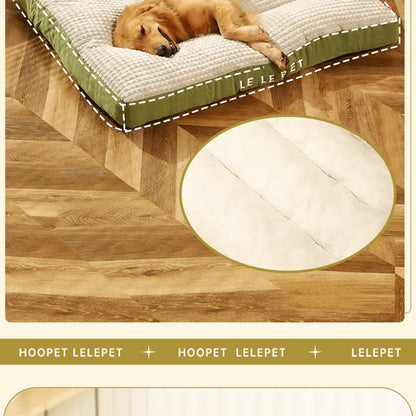 Warm Dog Bed – Soft Fleece Blanket & Detachable Cushion for Pets