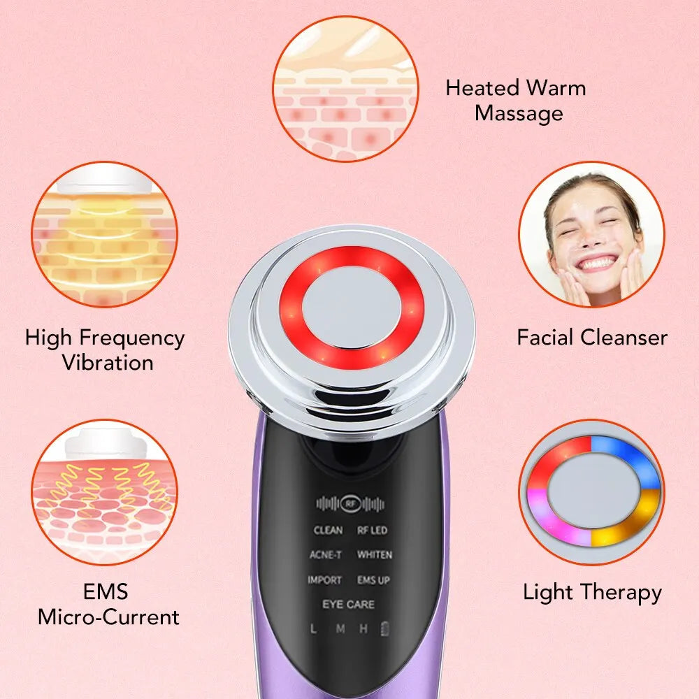 Lifting Facial 7 em 1 com Microcorrente e Luz LED