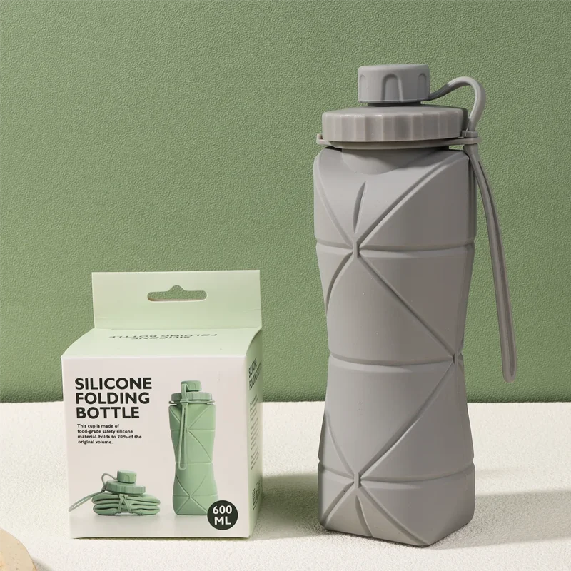 Silicone Folding Cup – Portable Travel & Outdoor Sports Water Bottle