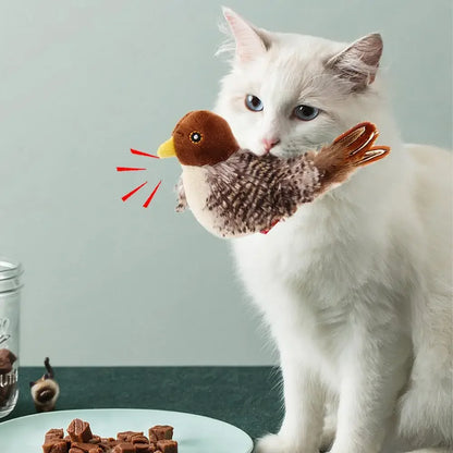 Interactive Bird Toy for Cats with Sound and Catnip