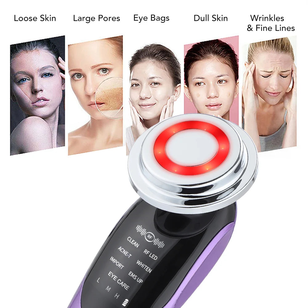 Lifting Facial 7 em 1 com Microcorrente e Luz LED