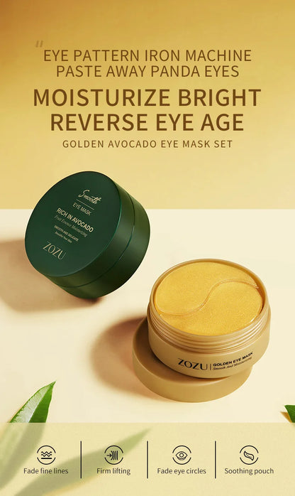 Golden Avocado Eye Mask Set – Anti-Dark Circles & Firming Care