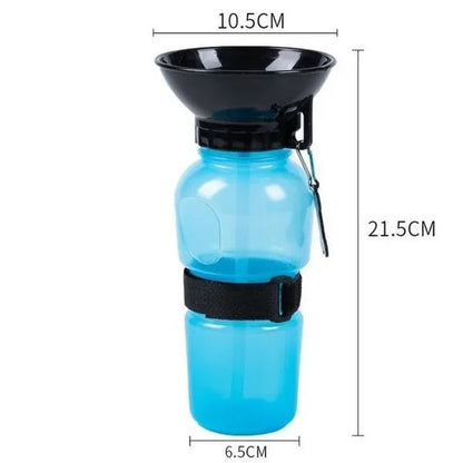 500ml Portable Dog Water Bottle – Travel Cup & Feeder for Dogs