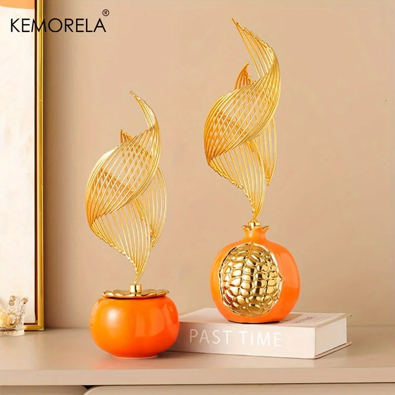 Aura Sculpture: Ceramic Art Piece with Ambient LED Glow