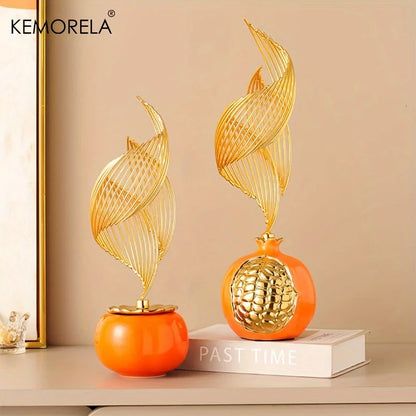 Aura Sculpture: Ceramic Art Piece with Ambient LED Glow