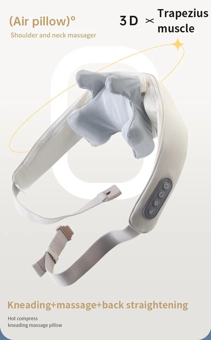 Wireless Neck & Shoulder Massager – Brushless Motor, Kneading Massage Shawl