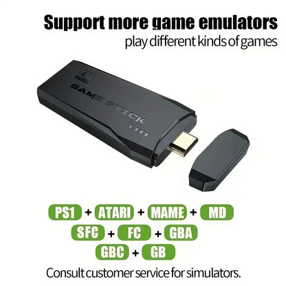 Game Stick Wireless - 4K Retro Console with 10,000 Games & 64GB