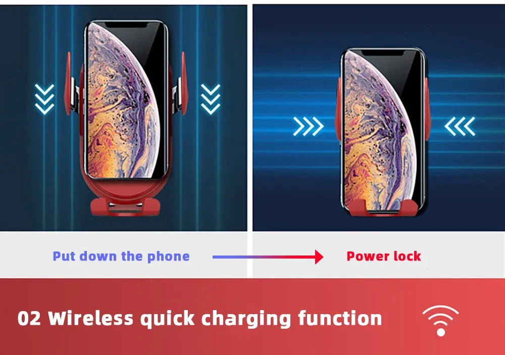 Smart Car Wireless Charger Phone Holder