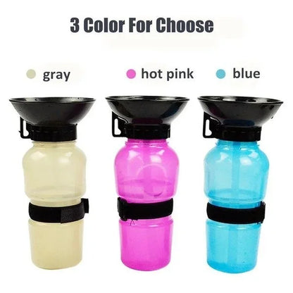 500ml Portable Dog Water Bottle – Travel Cup & Feeder for Dogs