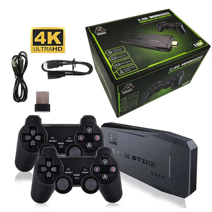 Game Stick Wireless - 4K Retro Console with 10,000 Games & 64GB