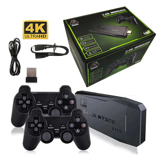Game Stick Wireless - 4K Retro Console with 10,000 Games & 64GB