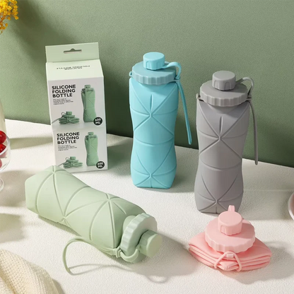 Silicone Folding Cup – Portable Travel & Outdoor Sports Water Bottle