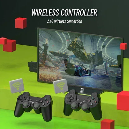 Game Stick Wireless - 4K Retro Console with 10,000 Games & 64GB