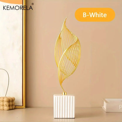 Aura Sculpture: Ceramic Art Piece with Ambient LED Glow