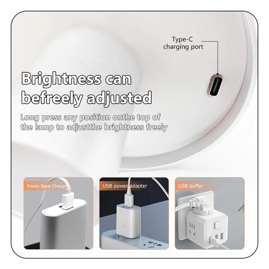 LED Touch Lampshade Light – Adjustable & Creative Ambient Lamp