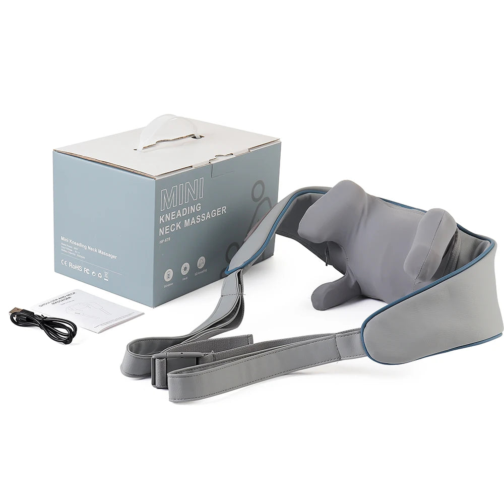 Wireless Neck & Shoulder Massager – Brushless Motor, Kneading Massage Shawl
