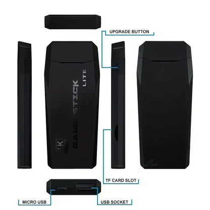 Game Stick Wireless - 4K Retro Console with 10,000 Games & 64GB