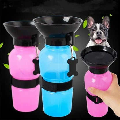 500ml Portable Dog Water Bottle – Travel Cup & Feeder for Dogs