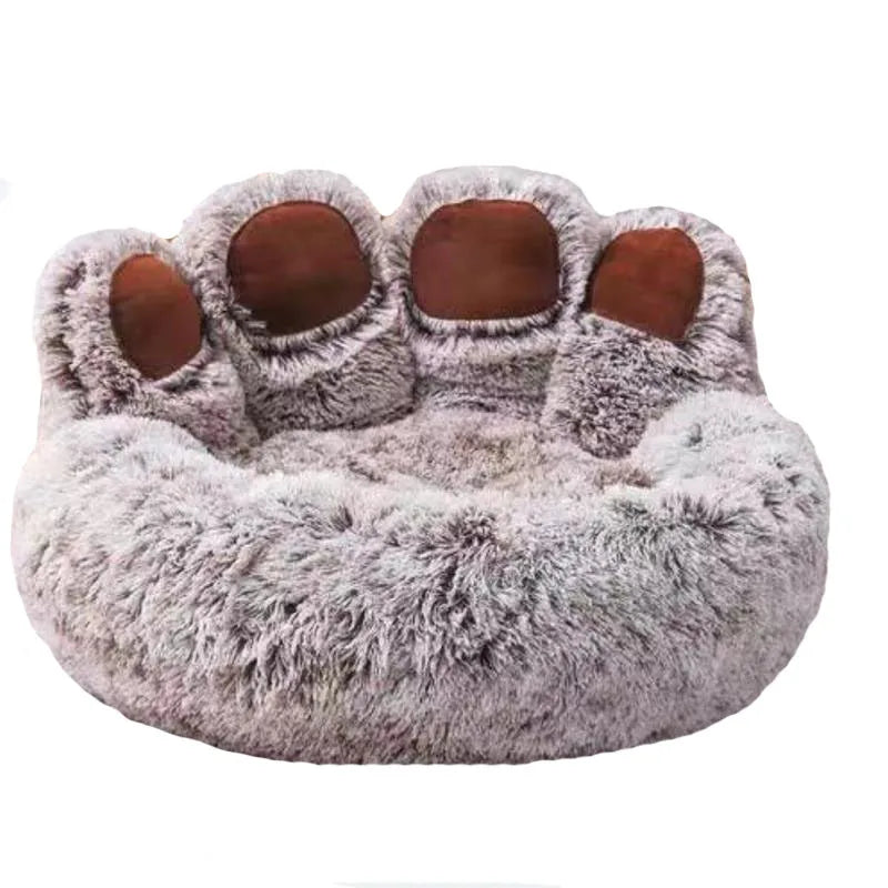 Fluffy Dog Bed  Cozy Sofa Basket for Dogs & Cats with Blanket