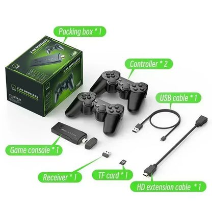 Game Stick Wireless - 4K Retro Console with 10,000 Games & 64GB