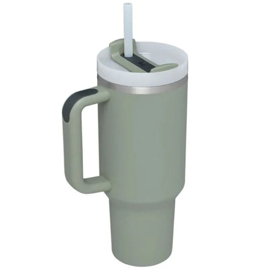 Elegant Bay Leaf Tumbler – 40oz Soft Matte Finish